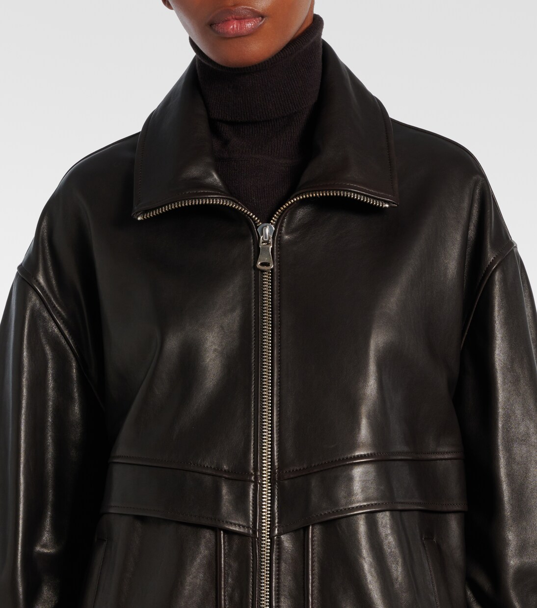 Beck leather bomber jacket | Nour Hammour