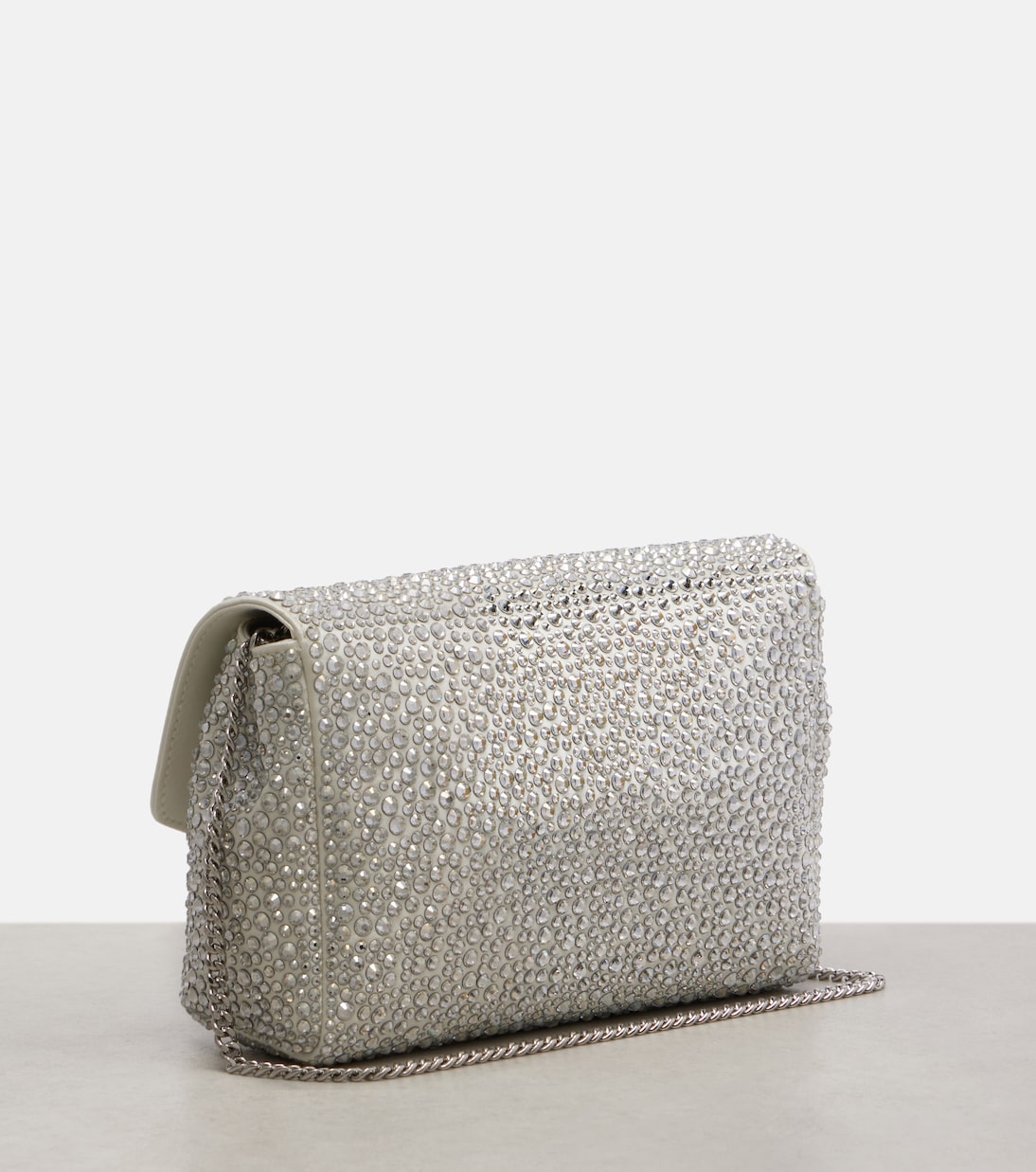 Soft Bow Mini embellished satin clutch | Jimmy Choo