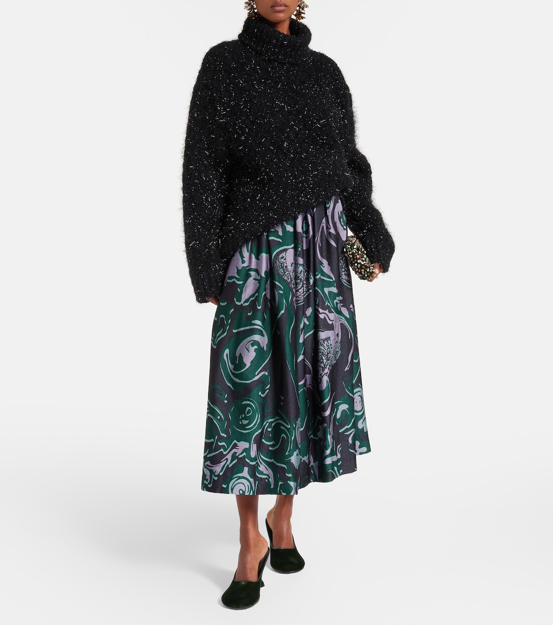 Jupe midi imprimée | Dries Van Noten