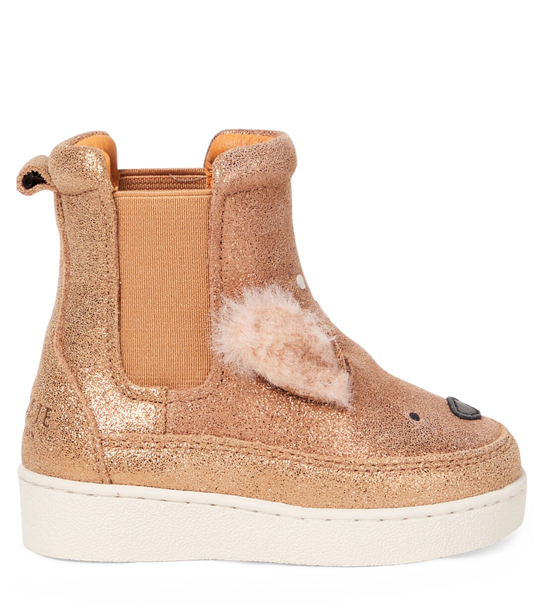 Baby Eladi glitter leather booties | Donsje