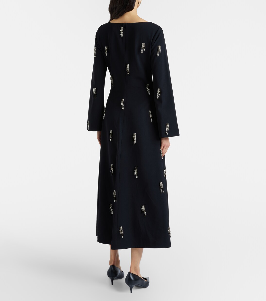 فستان ميدي من الكريب مع تزيين Coretta | Simkhai