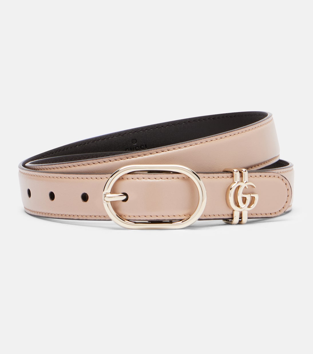 Double G leather belt | Gucci