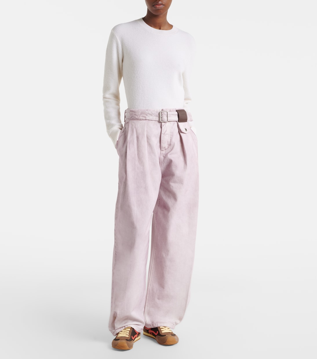 Belted wide-leg jeans  | Loewe