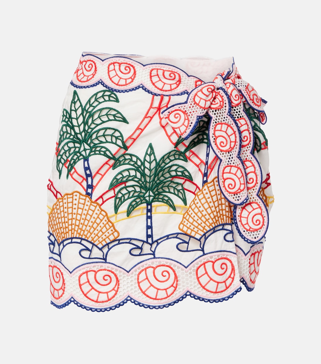 Broderie anglaise cotton wrap skirt | Farm Rio