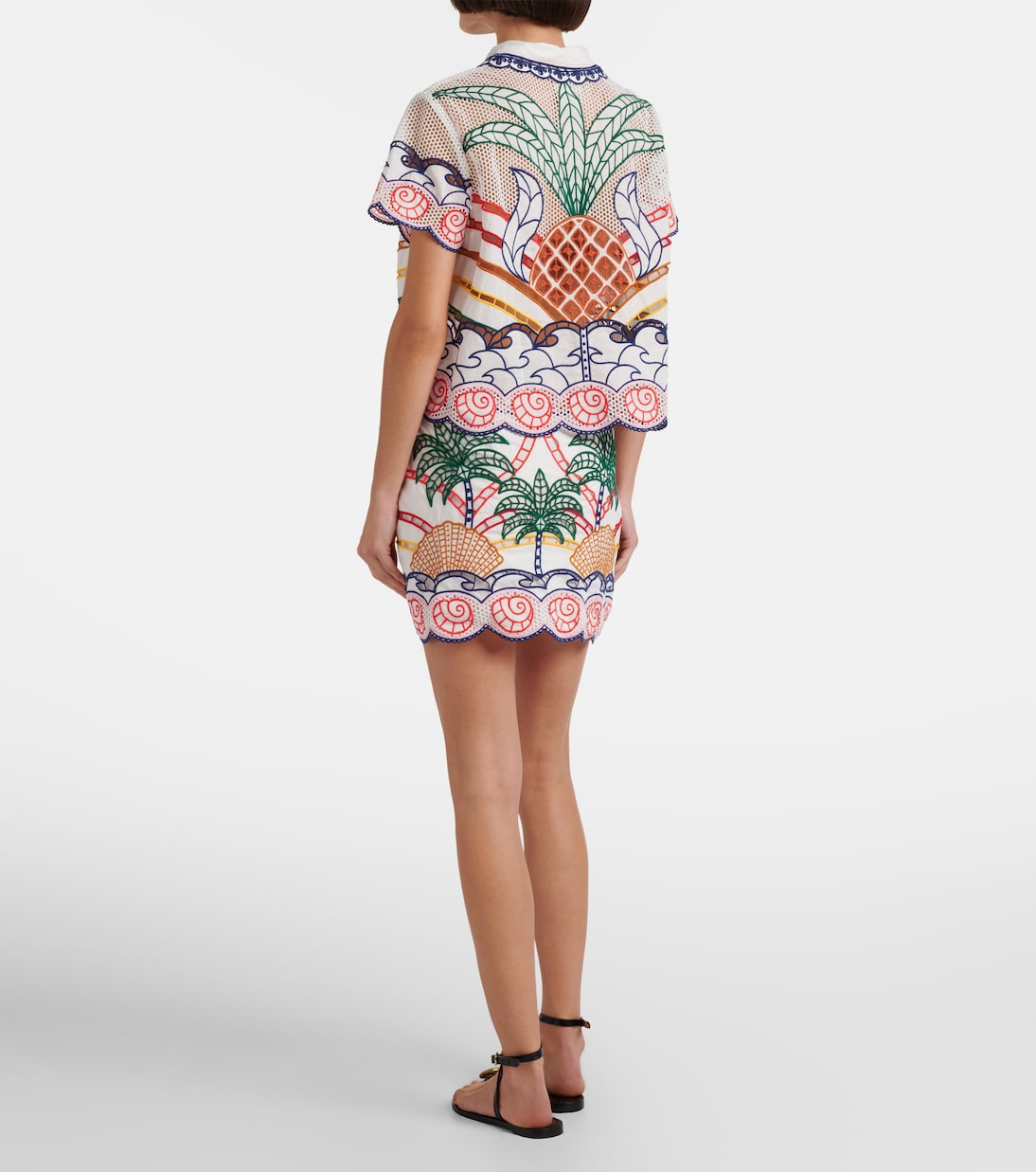 Broderie anglaise cotton wrap skirt | Farm Rio