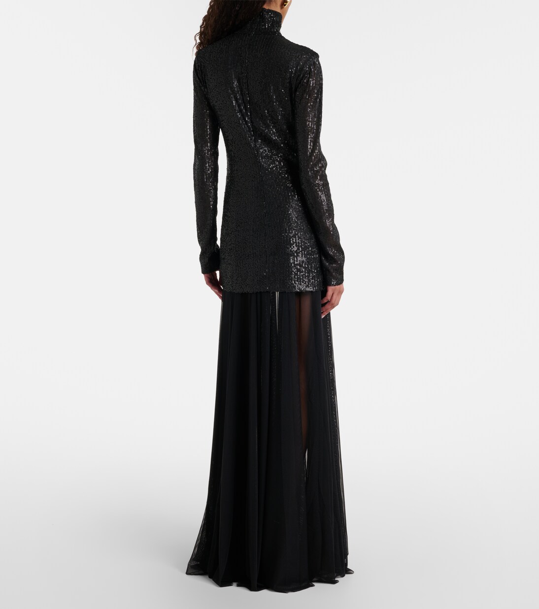 Vestido de fiesta de malla con lentejuelas | Norma Kamali