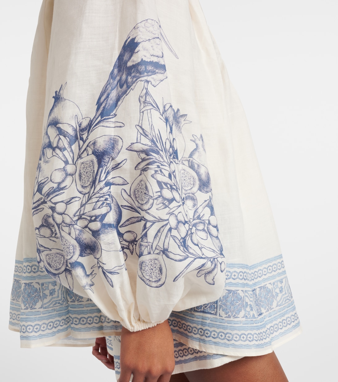 Villa Romantica printed ramie blouse | Alémais