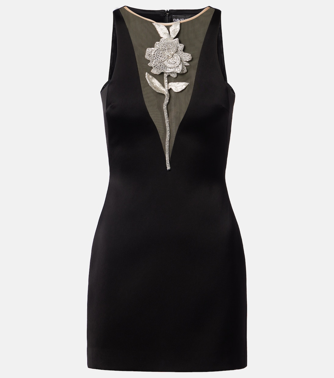 Embellished floral satin minidress | David Koma