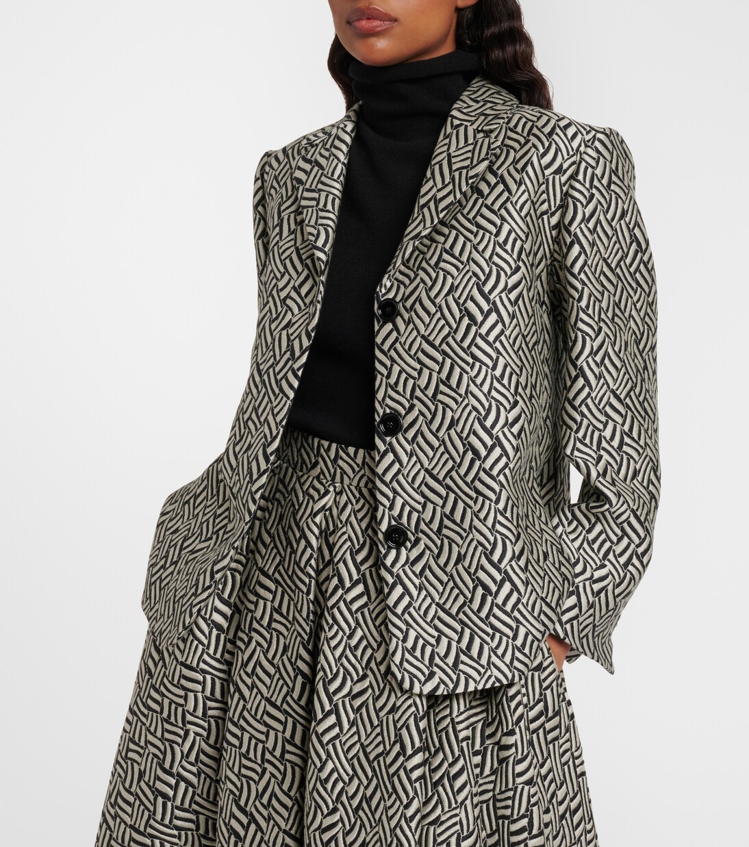 Lira cotton-blend jacquard blazer | 'S Max Mara