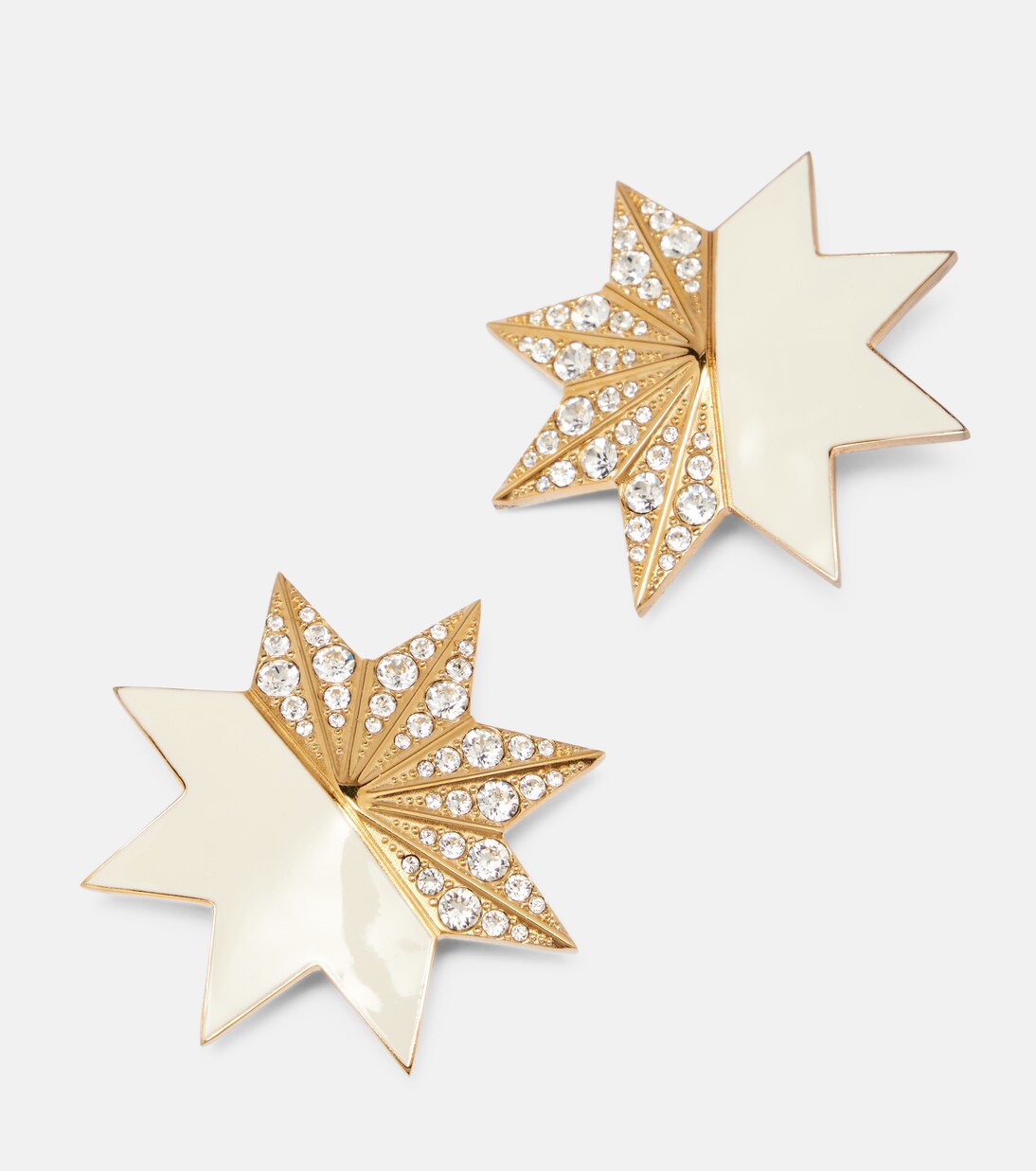 Pas Plus Swarovski® 임벨리시드 이어링 | Valentino