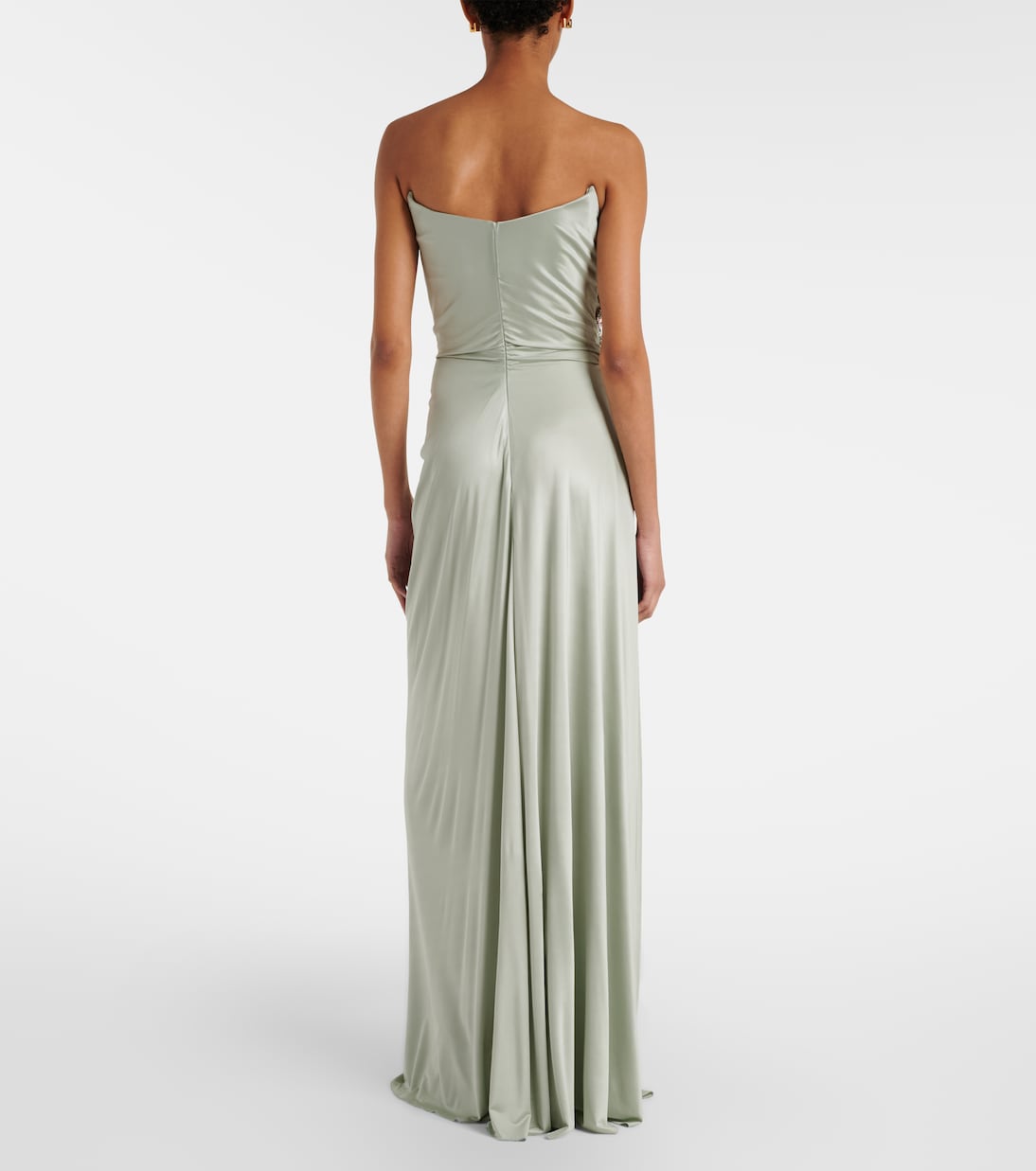 Robe bustier longue Lorinne en satin | Costarellos