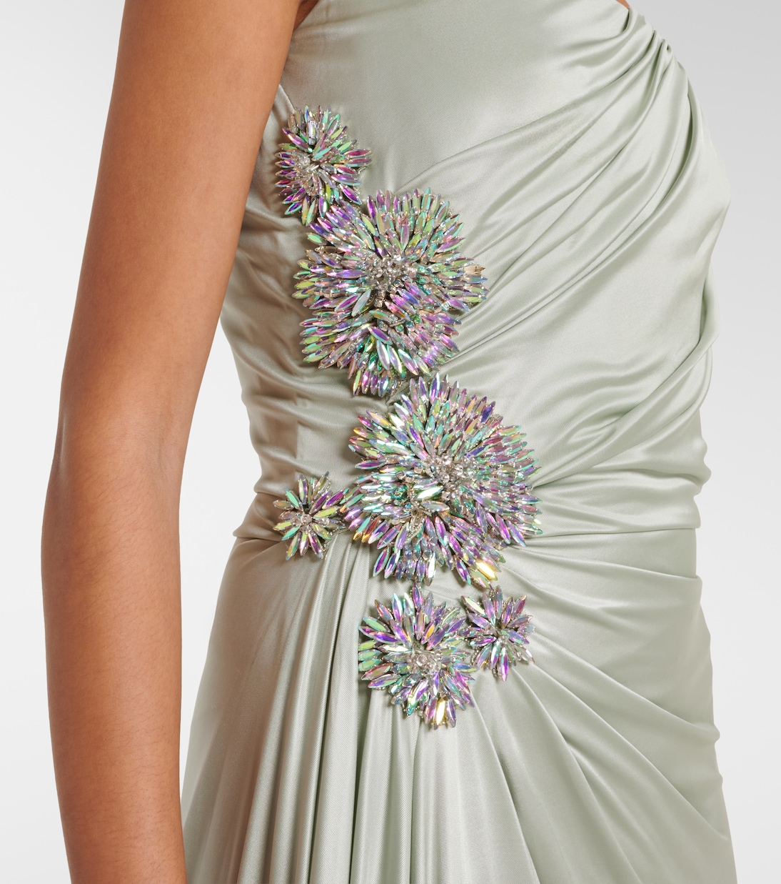 Robe bustier longue Lorinne en satin | Costarellos