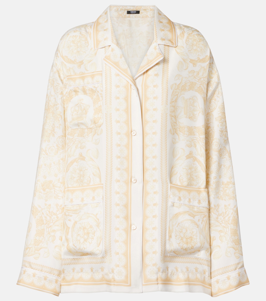 Barocco silk twill shirt | Versace