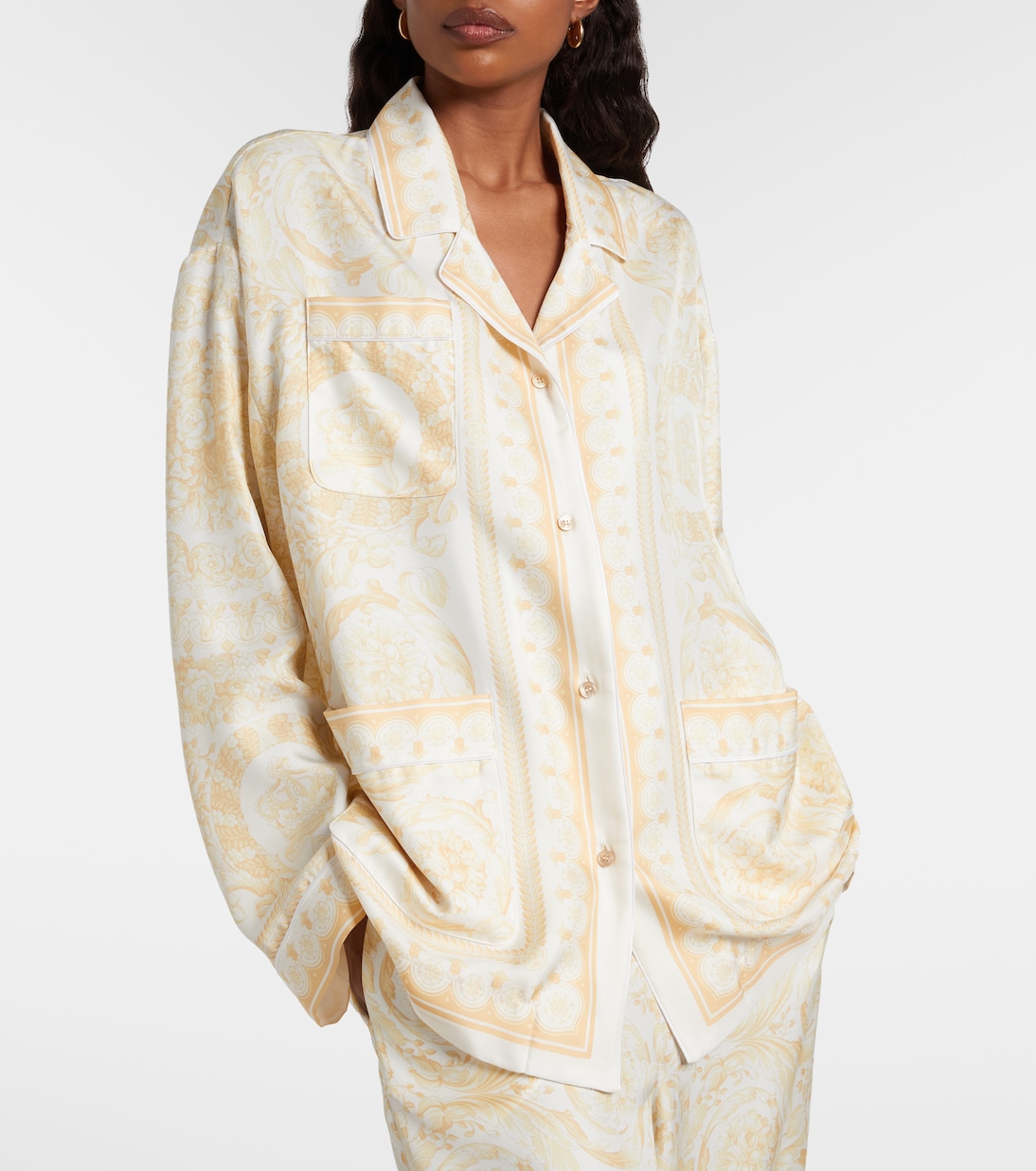 Barocco silk twill shirt | Versace