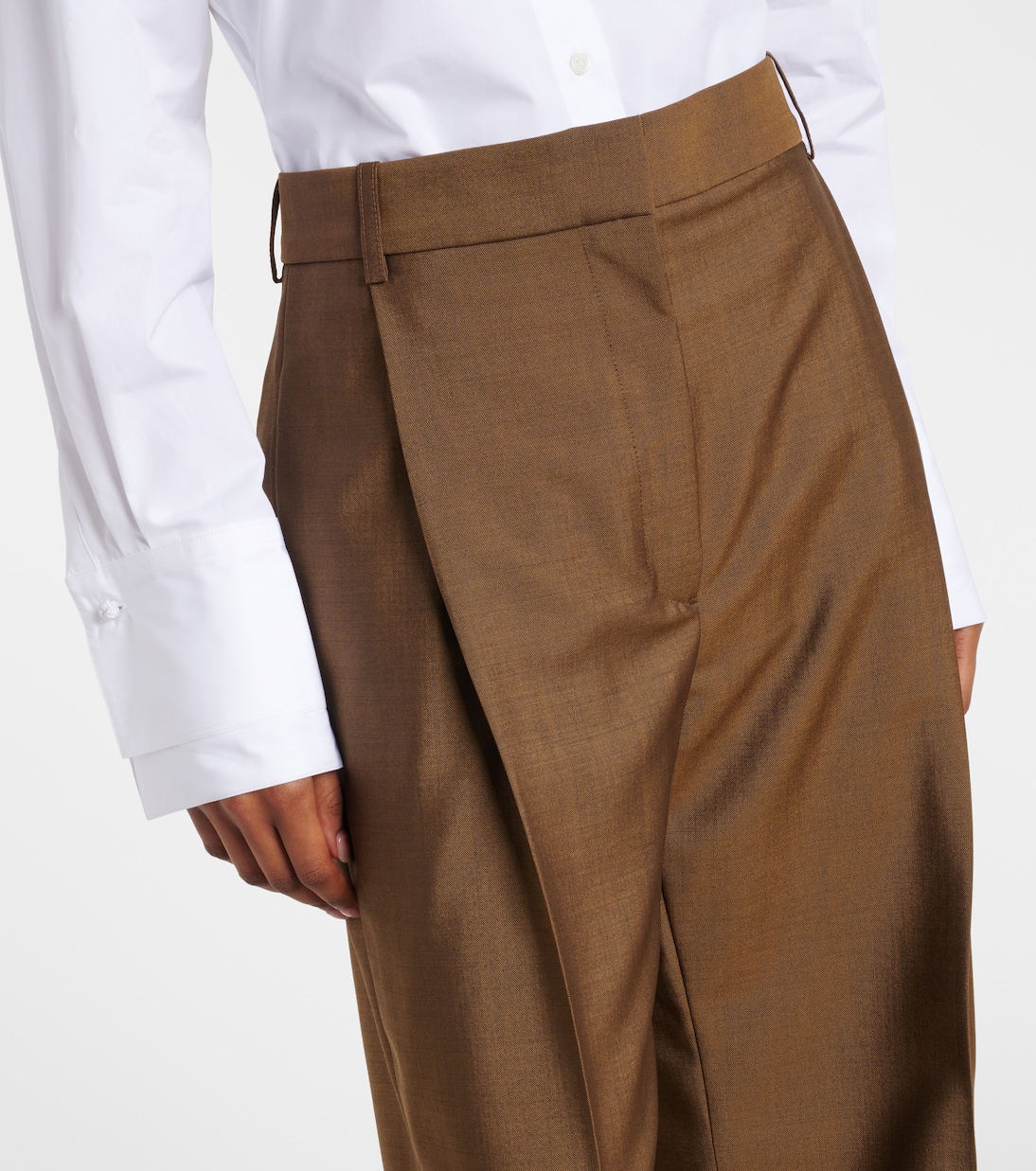 High-rise wool and mohair straight pants | Róhe