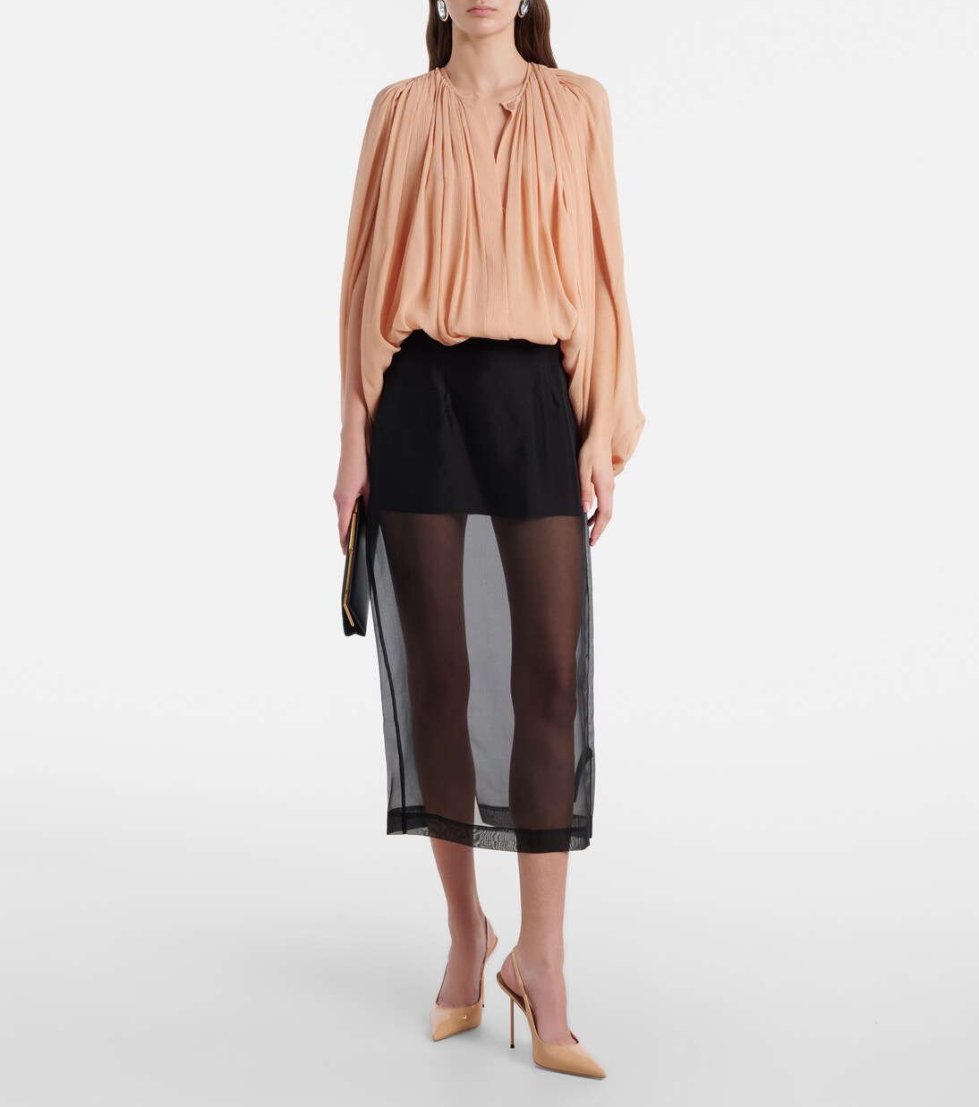 Lidia 105 patent leather slingback pumps | Paris Texas