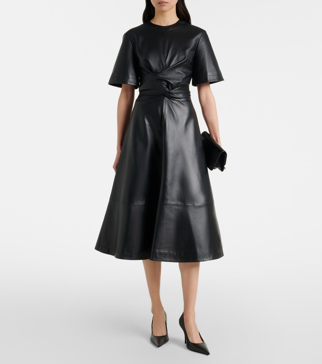 Midikleid aus Leder | Altuzarra