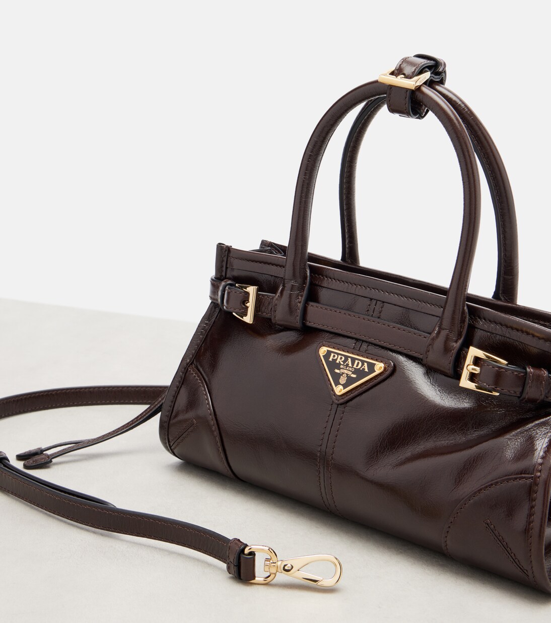 Prada Bonnie Mini leather top-handle bag | Prada