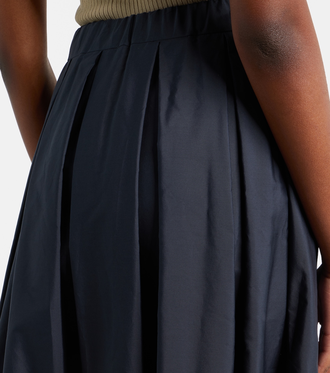 Pineta pleated cotton midi skirt | 'S Max Mara