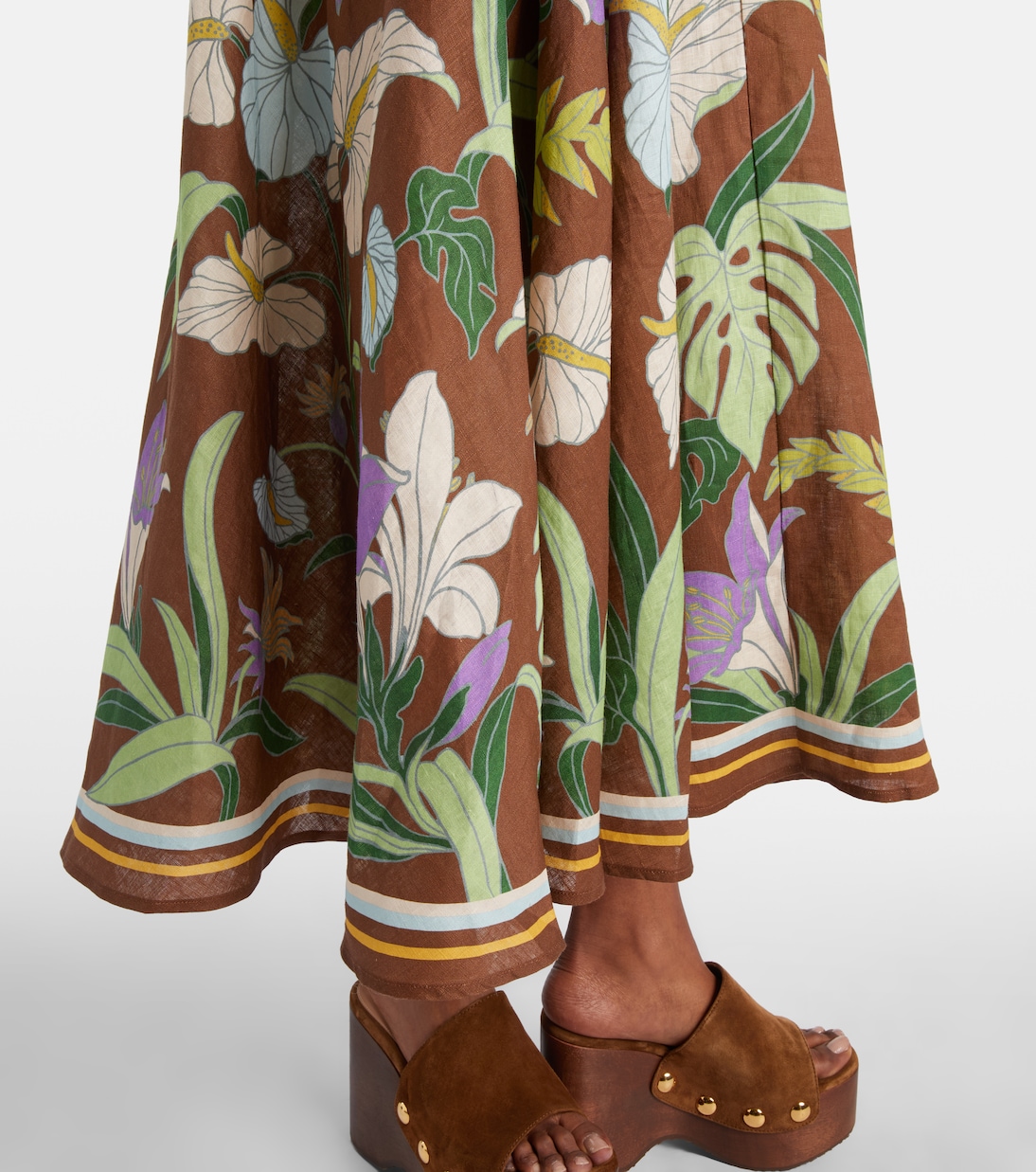 Alfie floral linen midi dress | Alémais