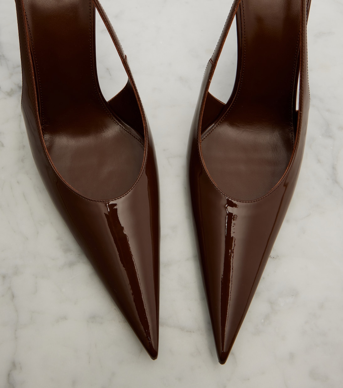 Guermantes 95 patent leather slingback pumps | Saint Laurent