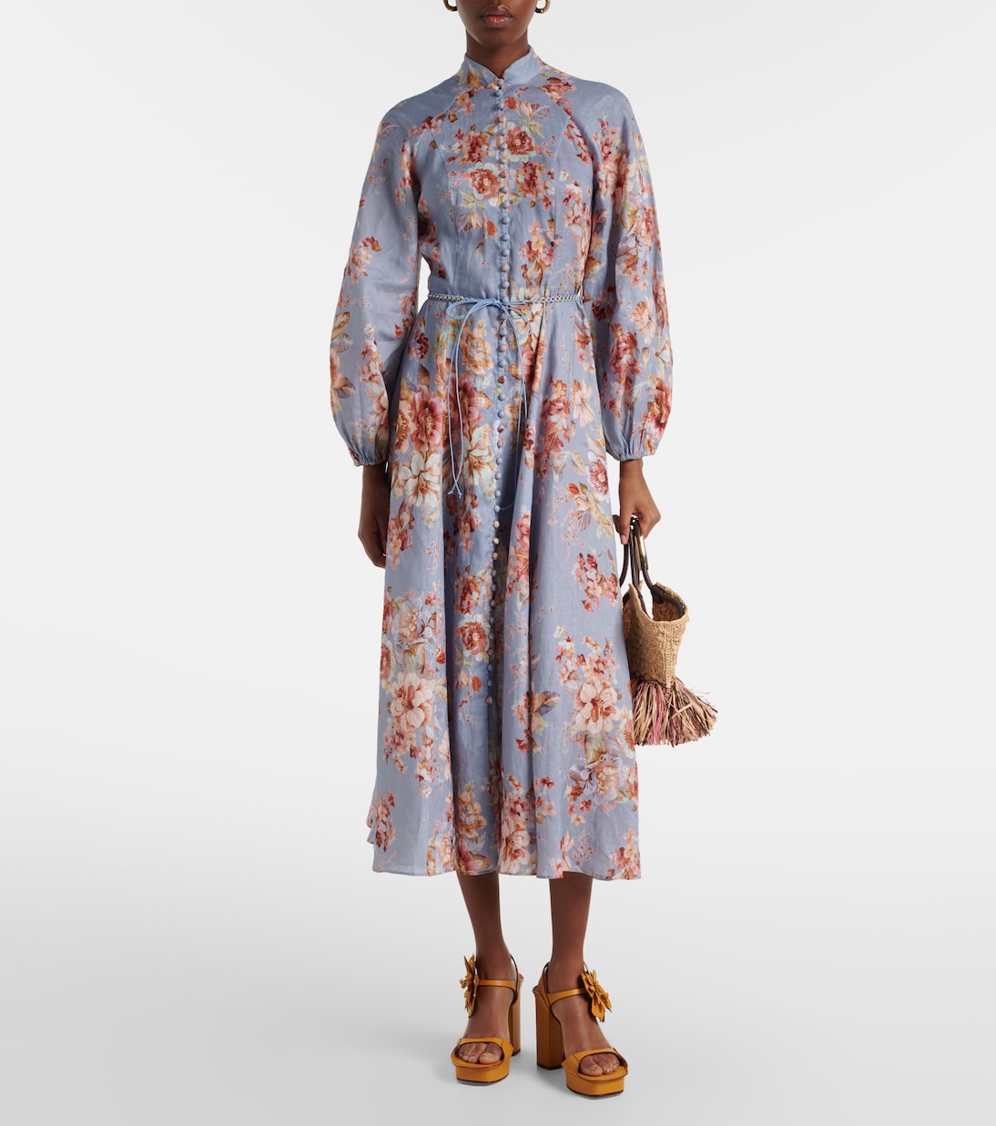 Brightside Platform floral-appliqué leather sandals | Zimmermann