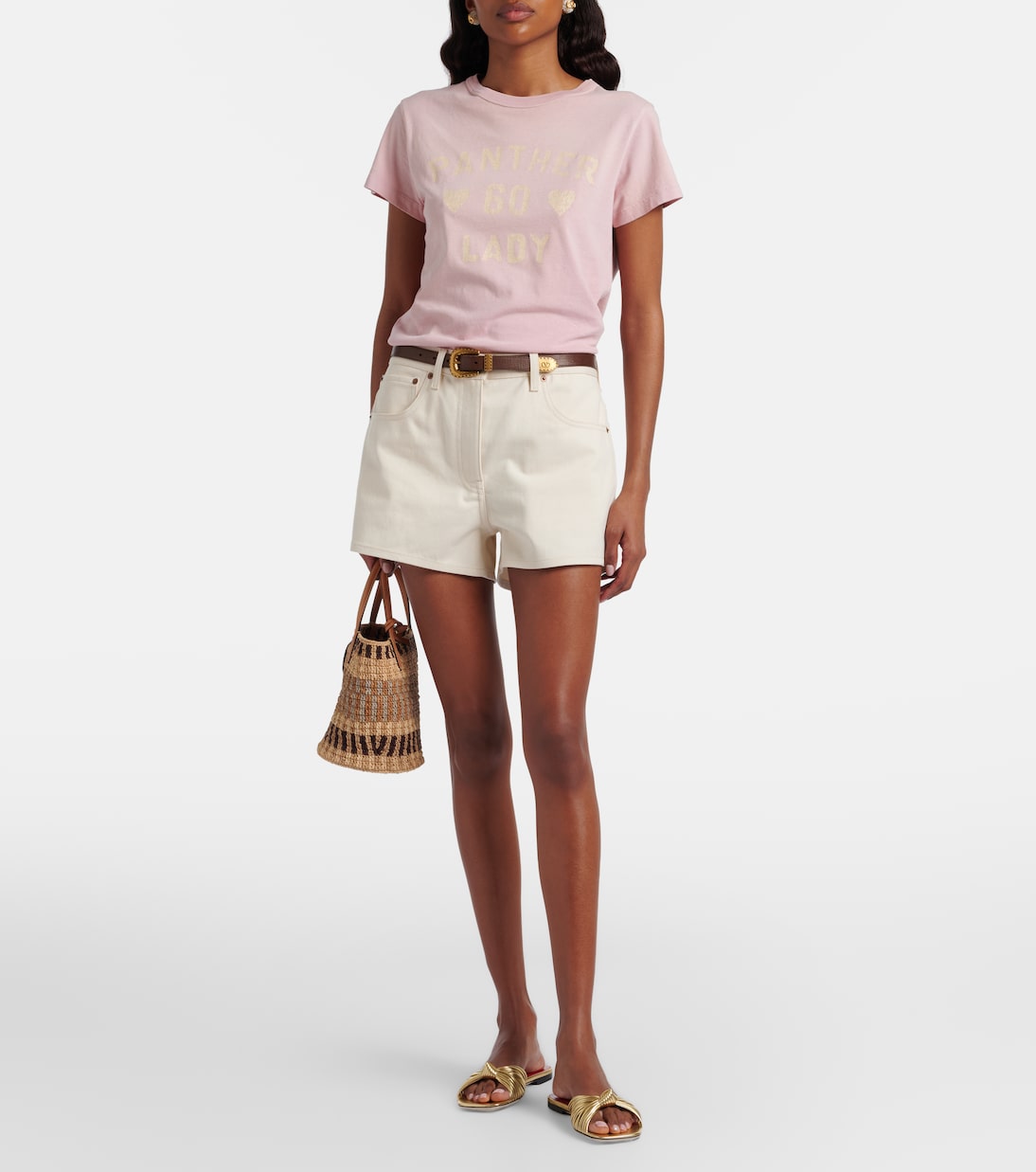 Annet 메탈릭 레더 슬라이드 | Valentino Garavani