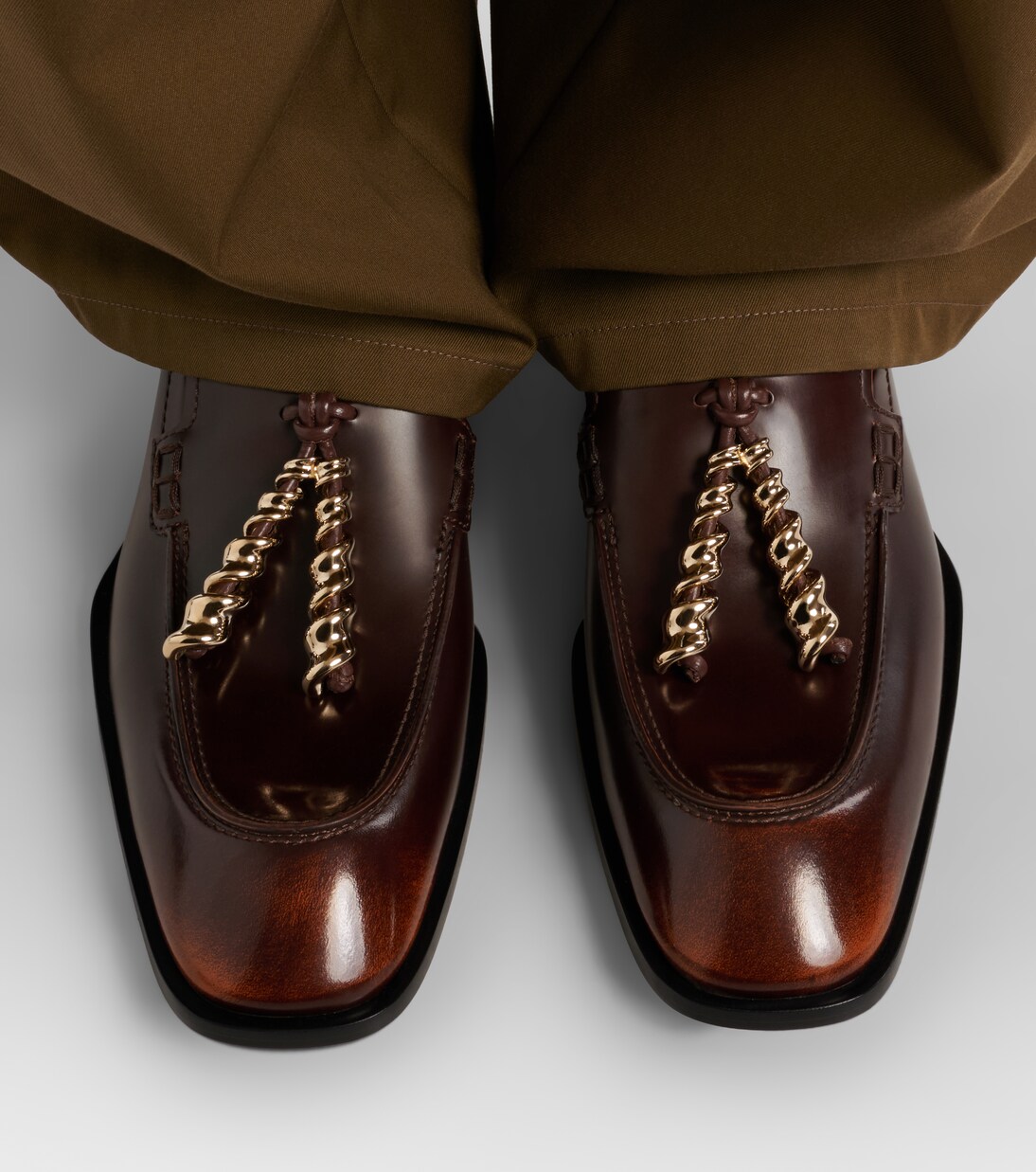 Embellished leather loafers | Loewe