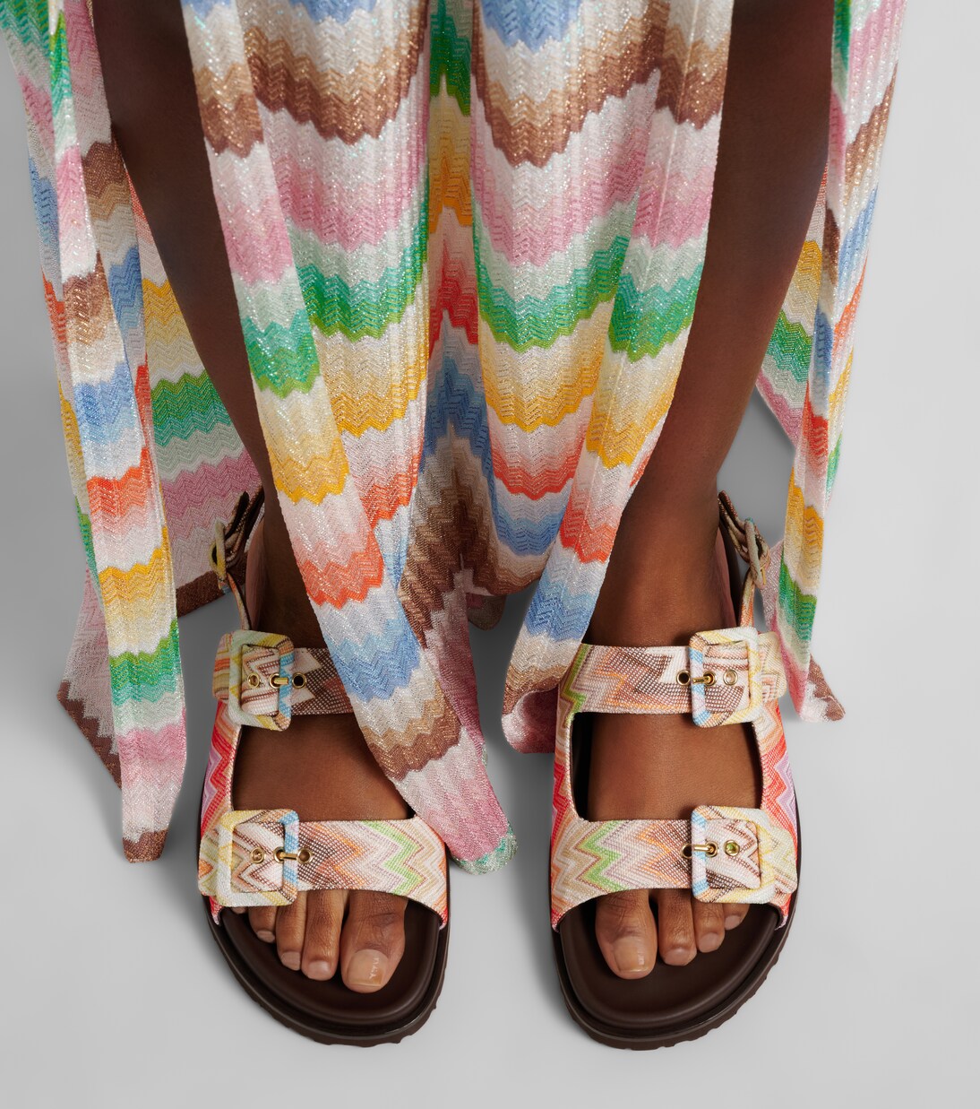 Mia Zigzag slingback sandals | Missoni