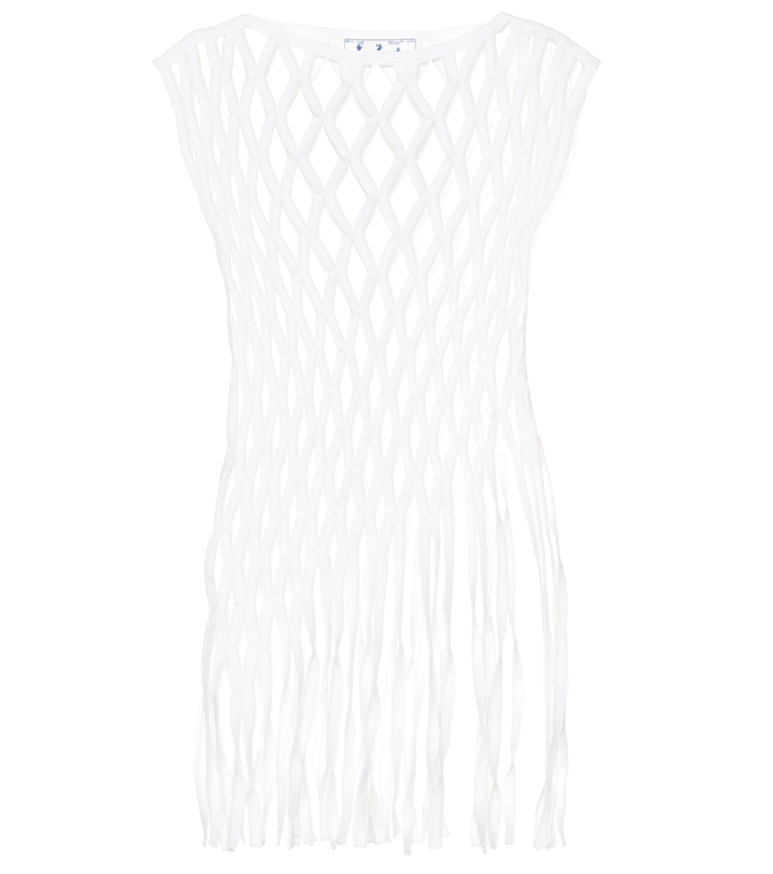 Cotton-blend macramé top | Off-White