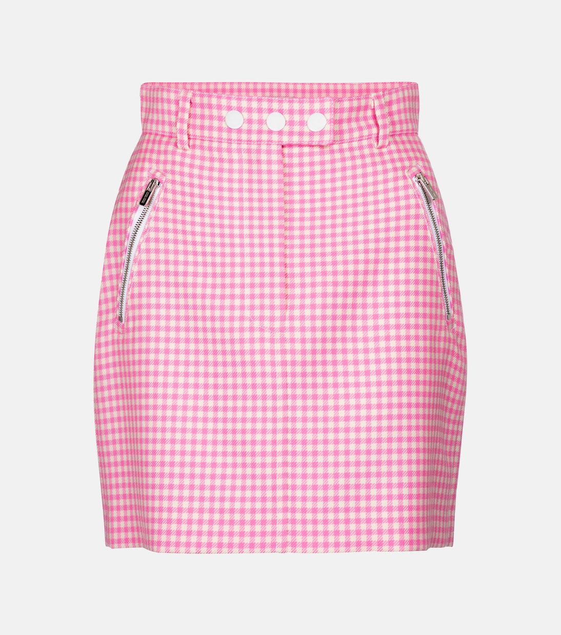 Minigonna a quadretti in lana | Miu Miu