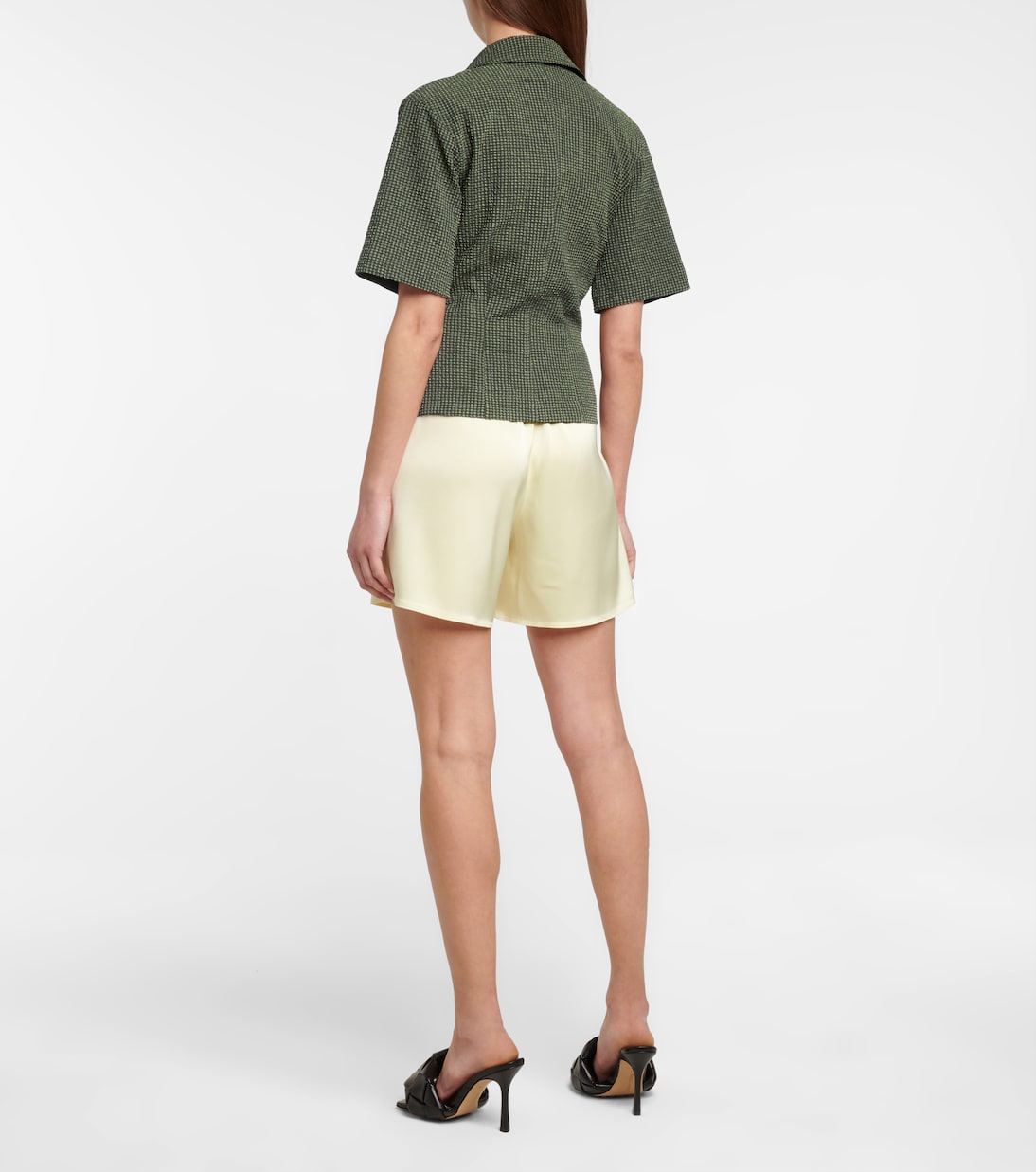 Emily drawstring satin shorts | Nanushka