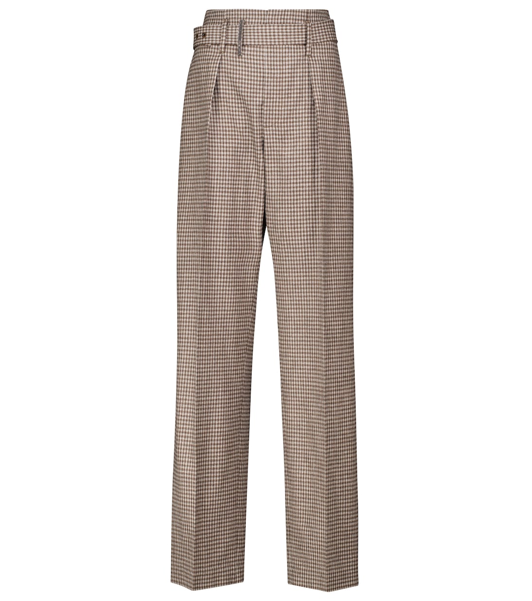 Pantalon droit en laine, soie et lin | Brunello Cucinelli