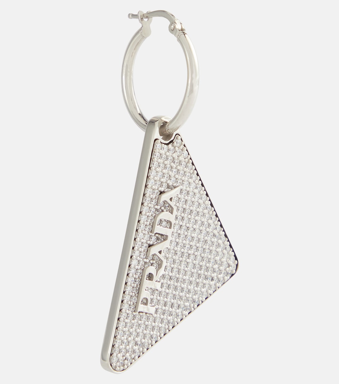 Orecchino singolo in argento sterling con cristalli | Prada