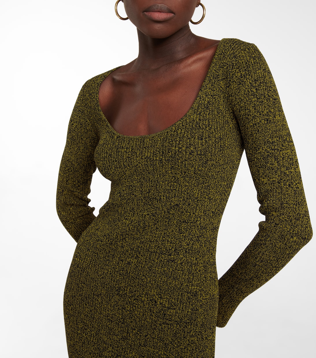 Mélange knit midi dress | Ganni