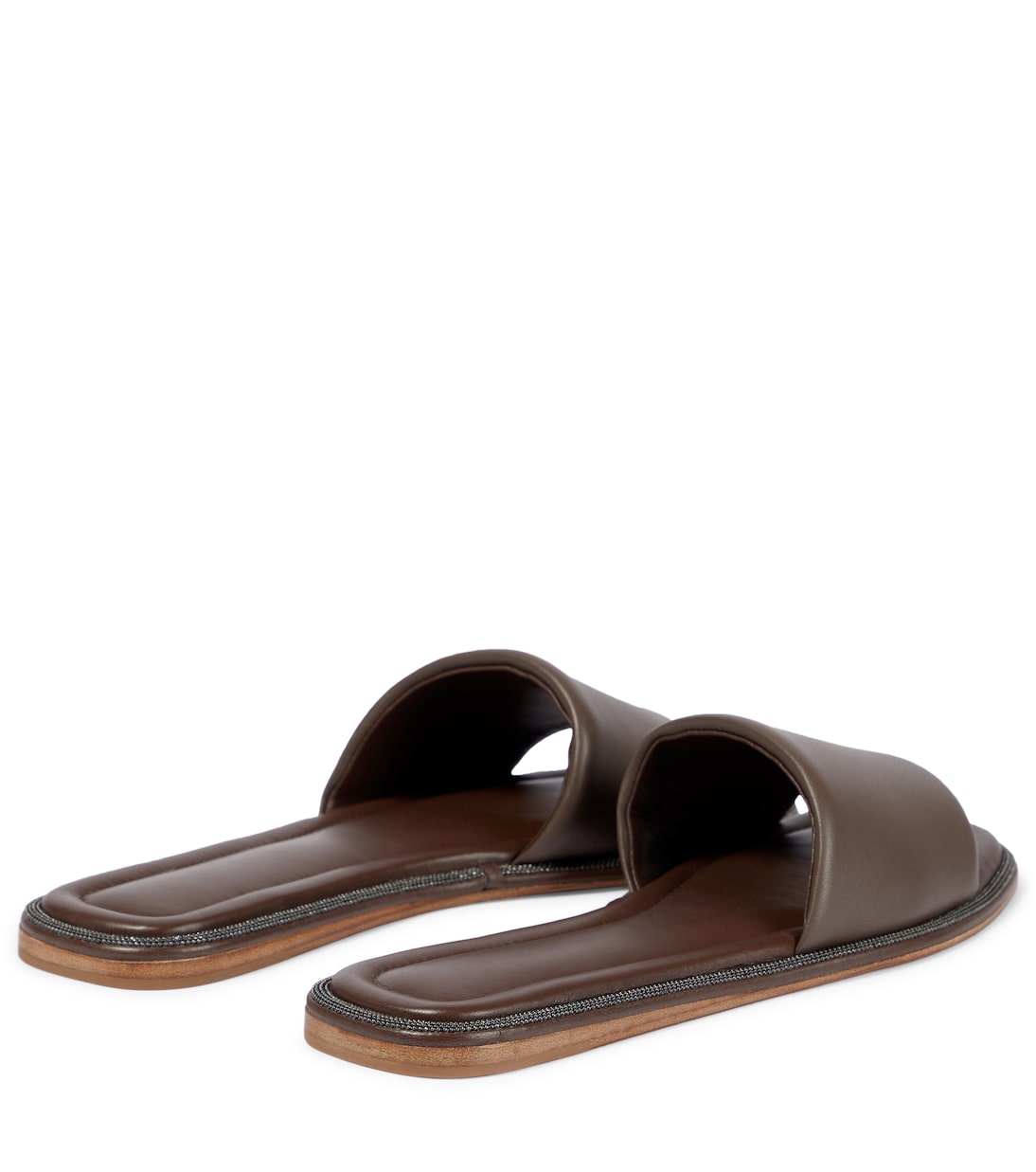 Sandali in pelle con decorazione | Brunello Cucinelli