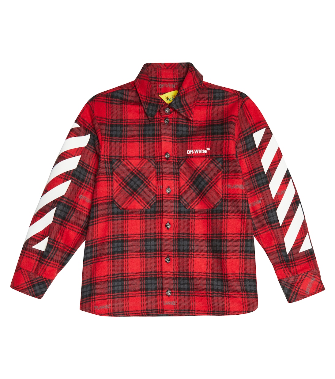 Camisa en mezcla de algodón a cuadros | Off-White Kids