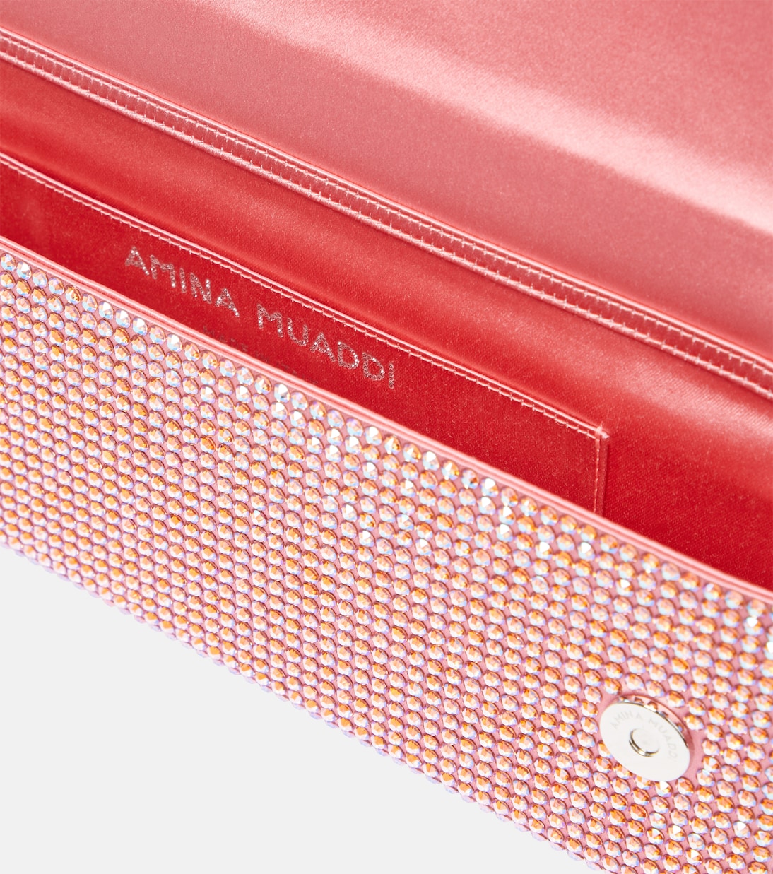 Clutch Amini Paloma con cristales | Amina Muaddi