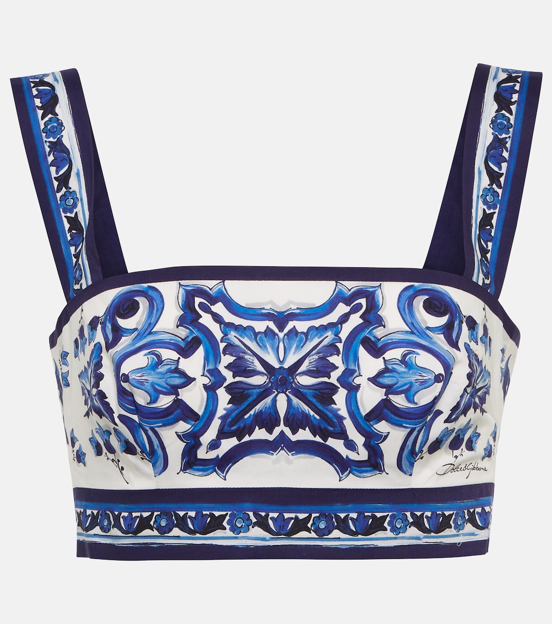 Bralette in cotone con stampa | Dolce&Gabbana