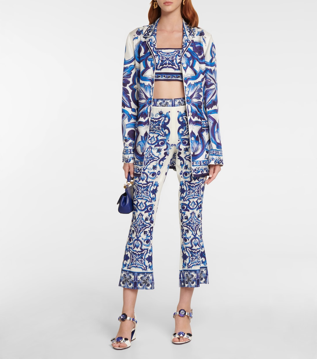 Bralette in cotone con stampa | Dolce&Gabbana