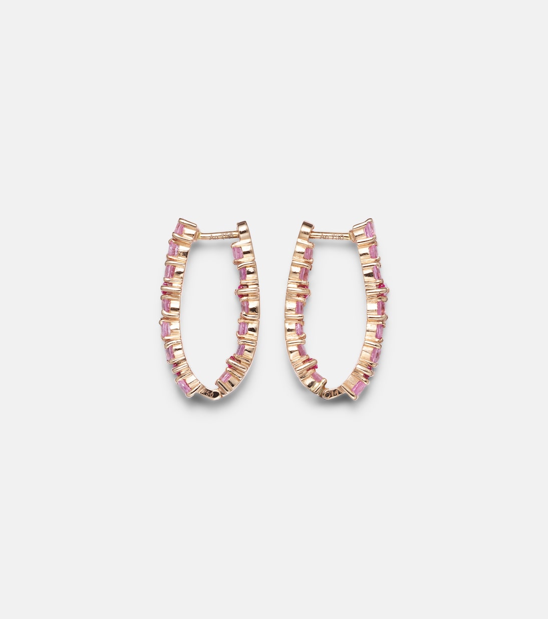Boucles d'oreilles Rivulet en or 18 ct, saphirs et rubis | Ileana Makri