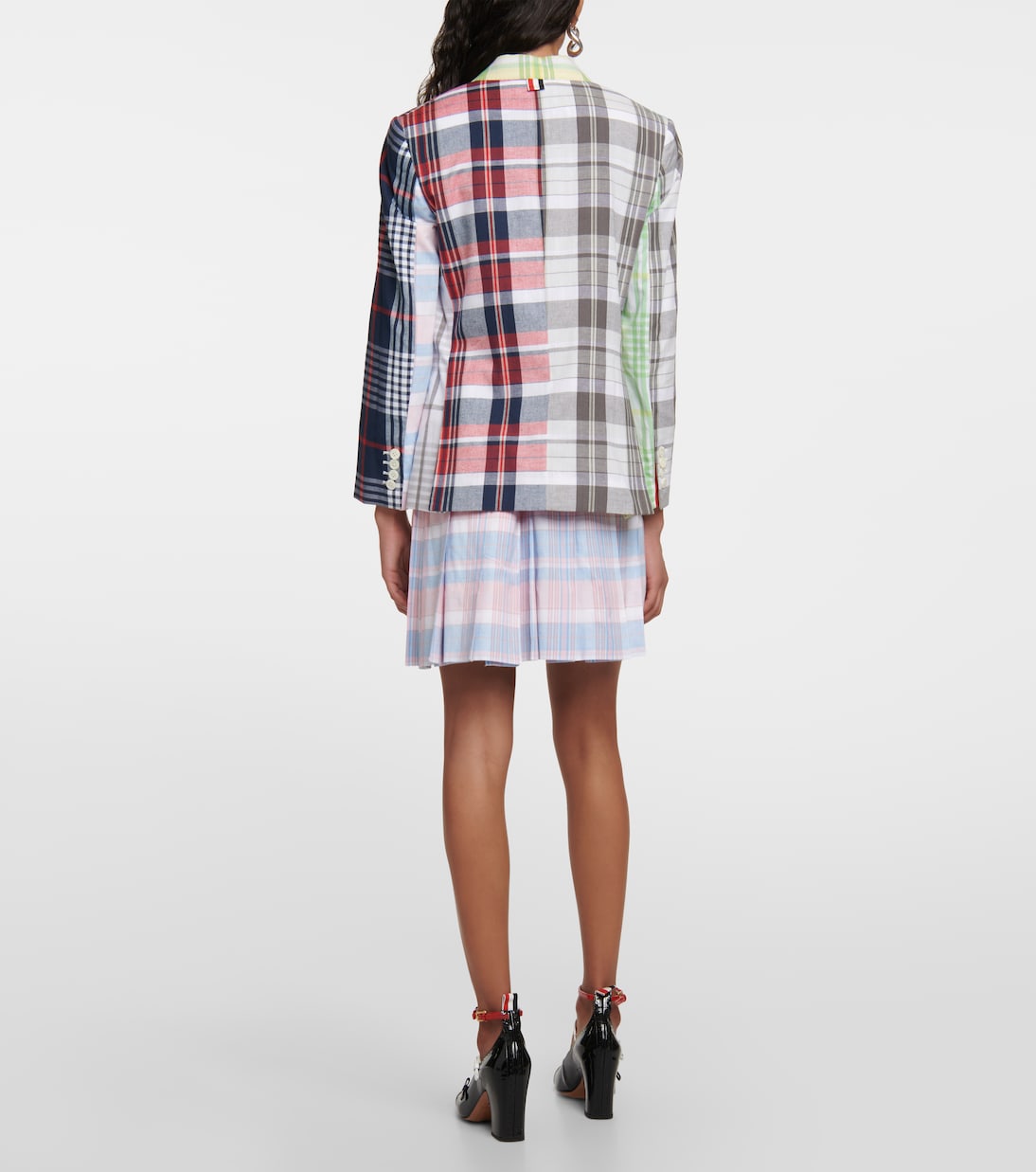 Patchwork cotton blazer | Thom Browne