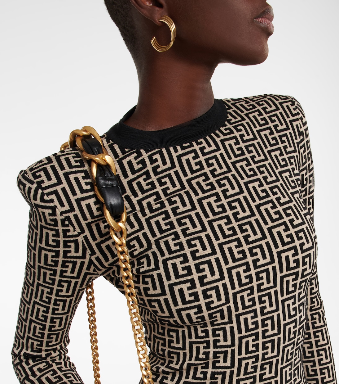 Minikleid Monogram aus einem Wollgemisch | Balmain