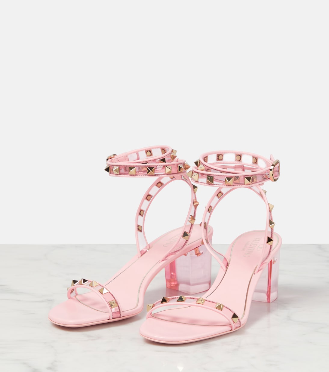 Sandali Rockstud in pelle e PVC | Valentino Garavani