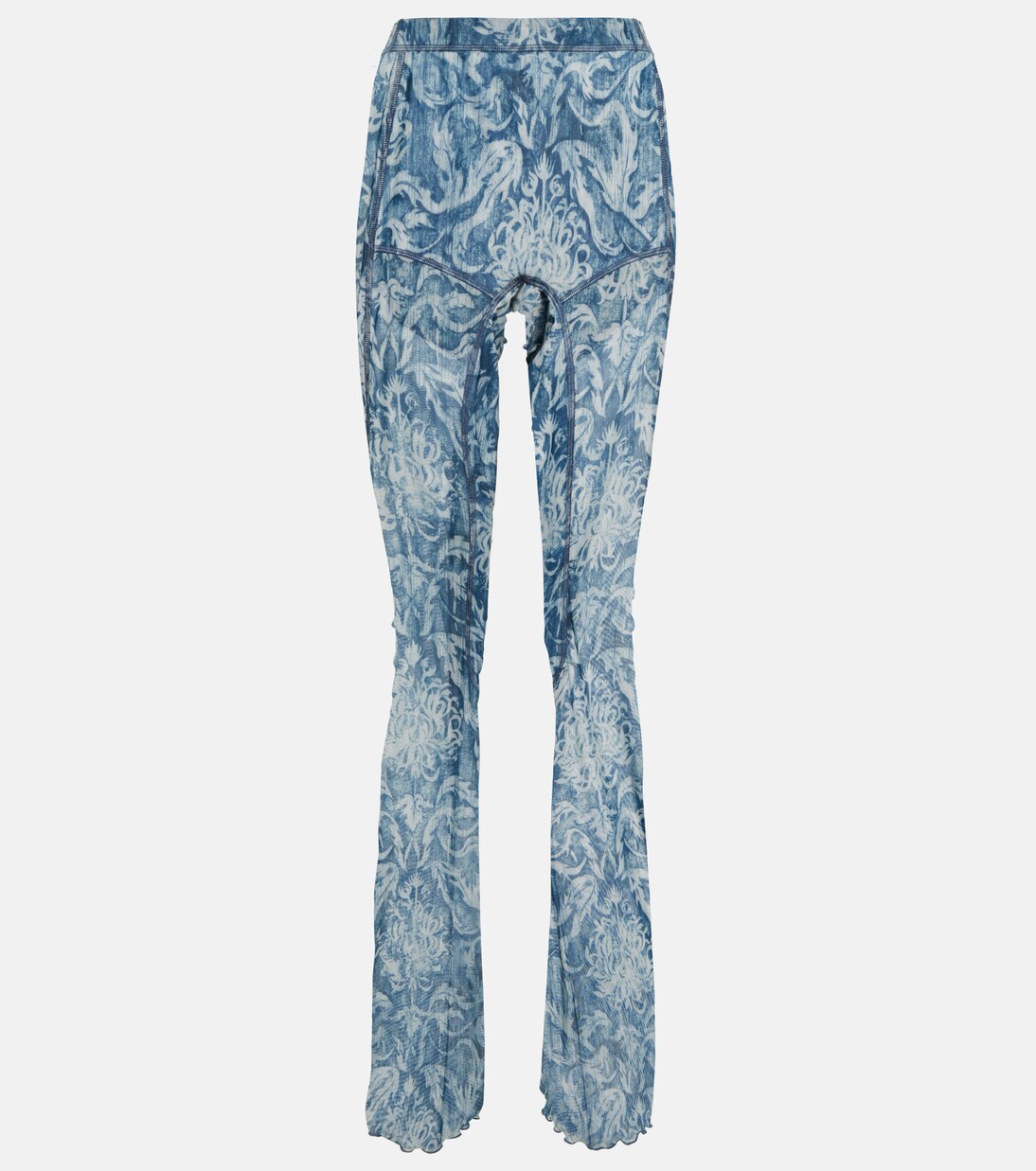 Printed high-rise flared leggings | KNWLS