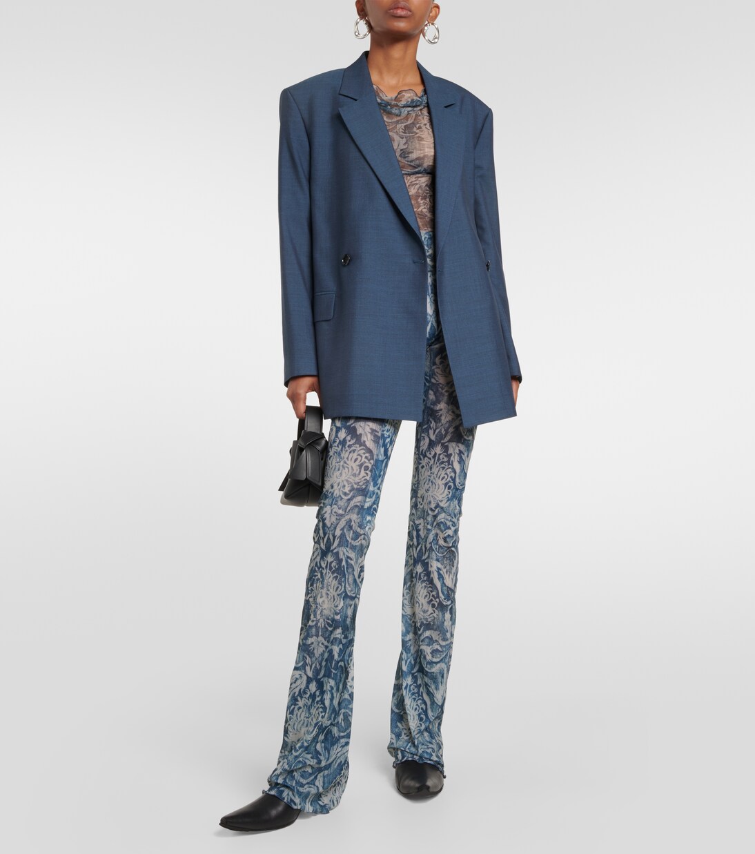 Printed high-rise flared leggings | KNWLS