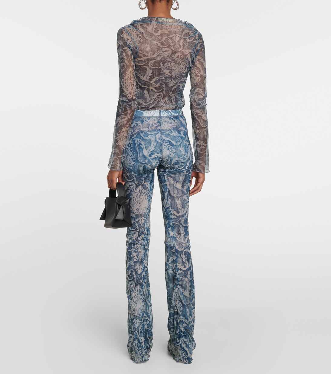 Printed high-rise flared leggings | KNWLS
