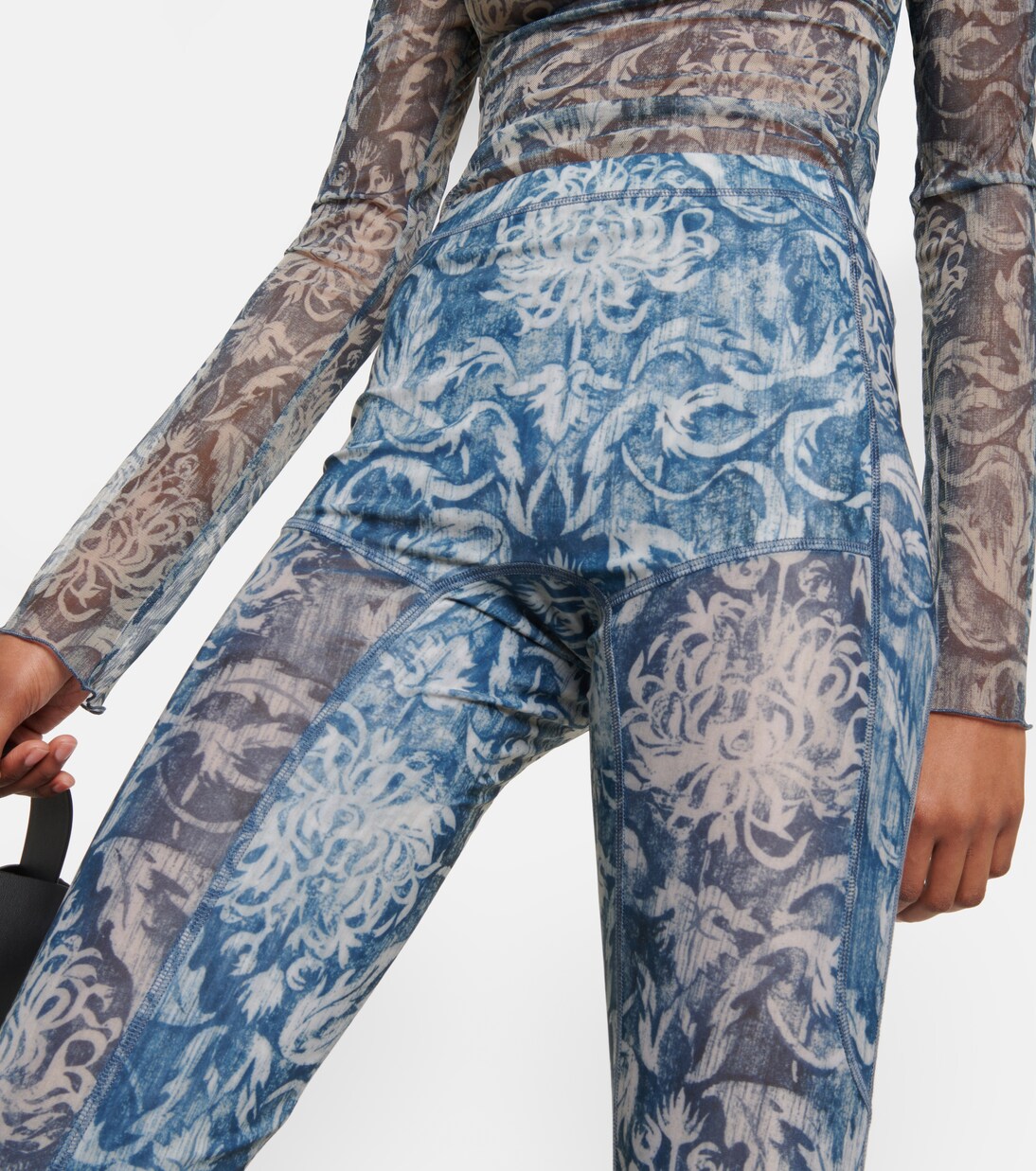 Printed high-rise flared leggings | KNWLS