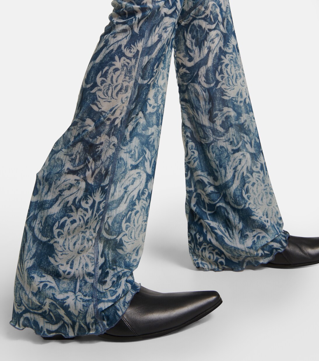 Printed high-rise flared leggings | KNWLS