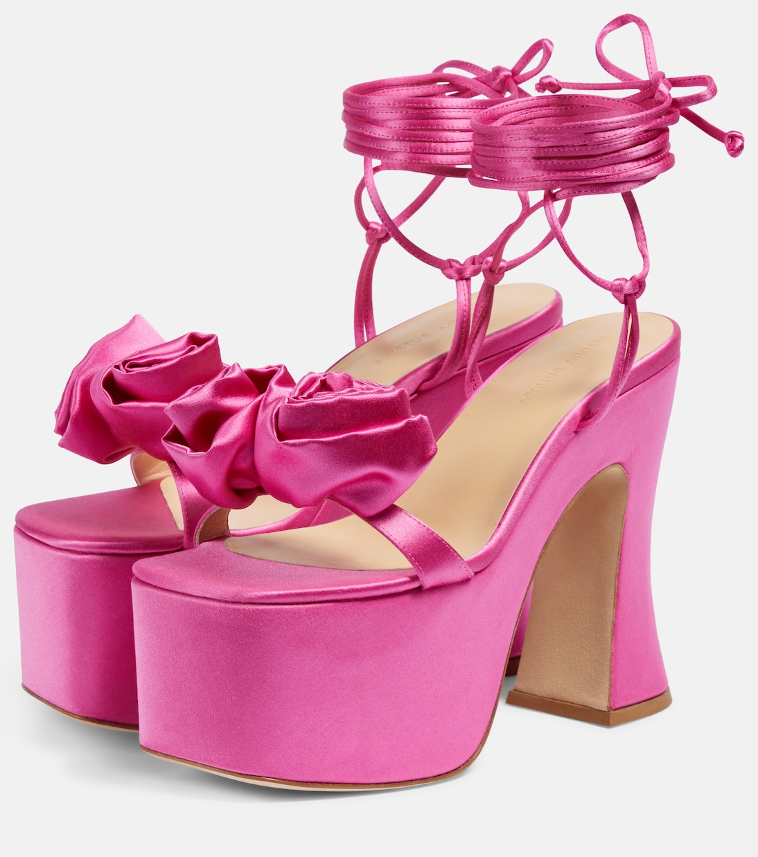 Appliqué satin platform sandals | Magda Butrym